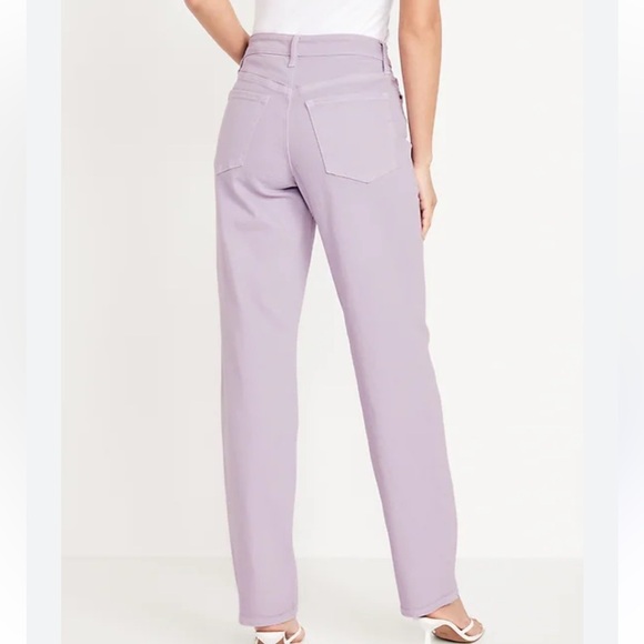 OLD NAVY HIGH RISE O.G. LOOSE FIT WOOD VIOLET LAVENDER PURPLE JEANS SIZE 14 - Picture 2 of 10